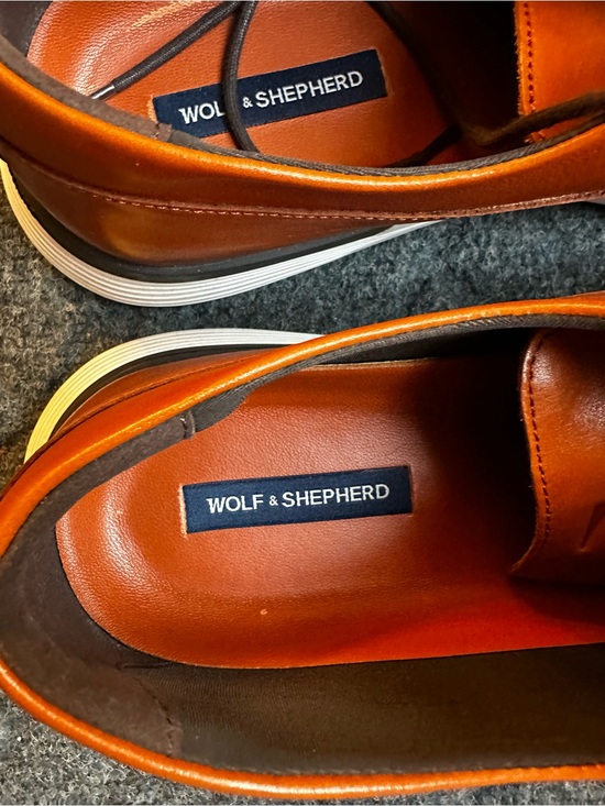Moreschi Orange Leather Derby Shoes